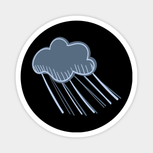 Single Stormy Cloud, Illustrated Raincloud Magnet